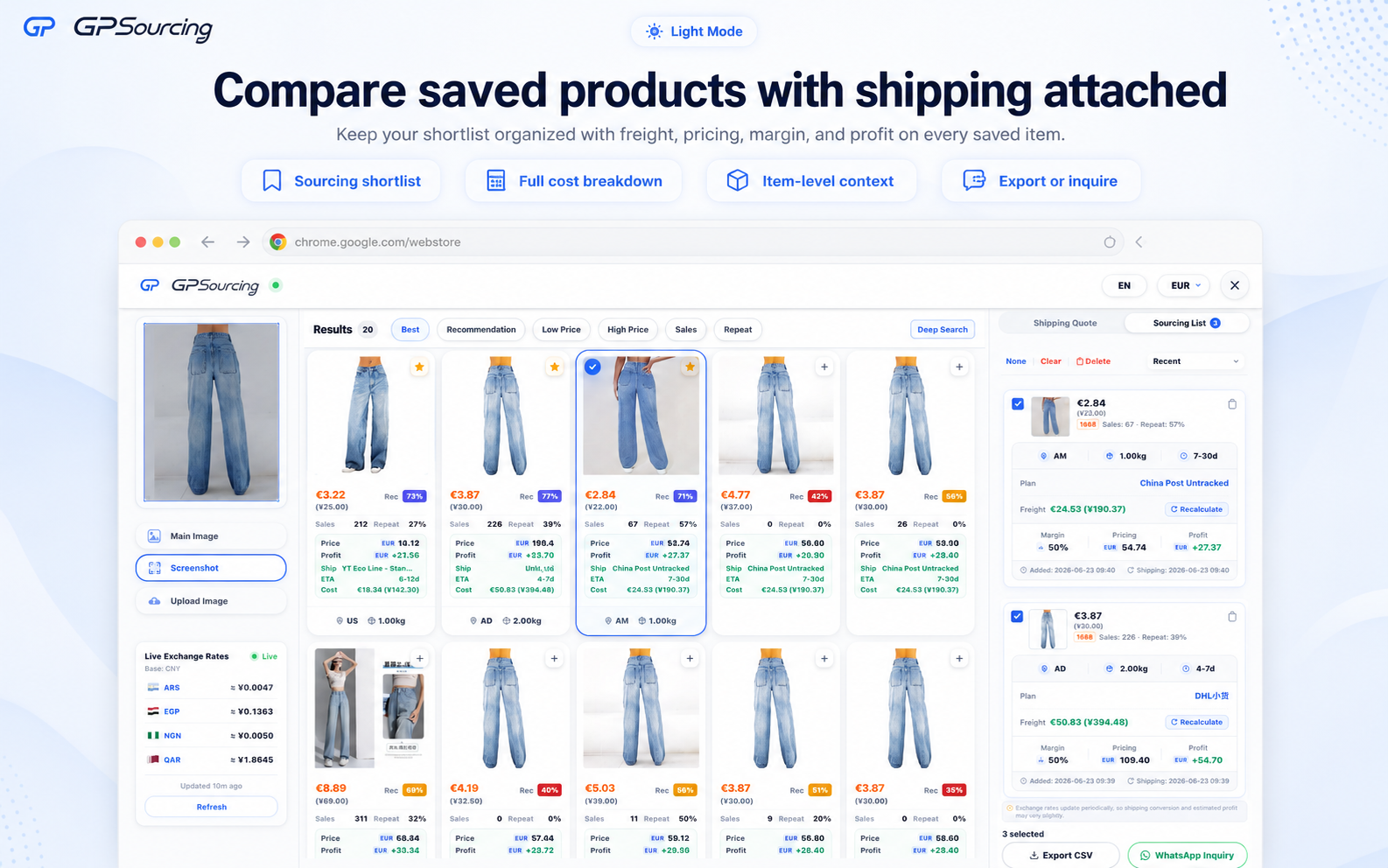 GP Sourcing: Shipping Quote